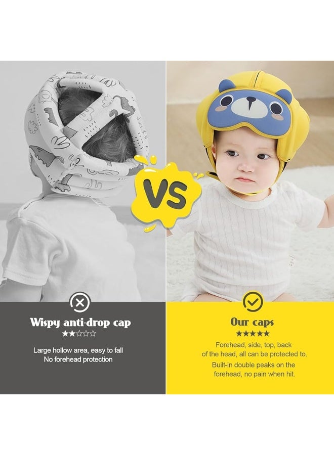 Mambobaby خوذة أمان قابلة للتنفس دب أصفر 6-24 شهر - Image 4